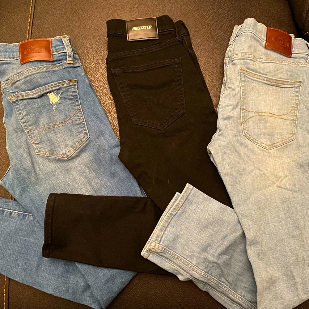 Boy/mens distressed Hollister skinny jean bundle, sizes 28 to 31